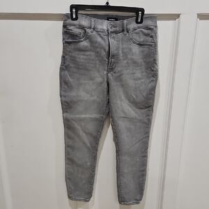 Express Skinny Jeans, Gray, Size 8 Short
